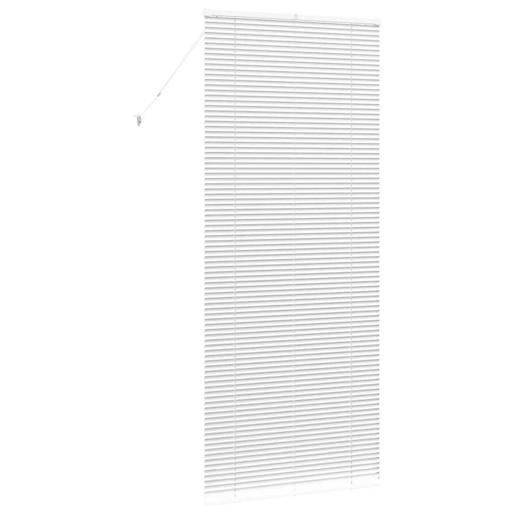 Persiana de Janela com cortinas Manual Branco Alumínio