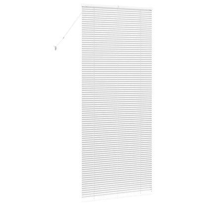 Persiana de Janela com cortinas Manual Branco Alumínio