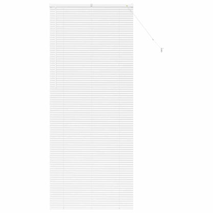 Persiana de Janela com cortinas Manual Branco Alumínio