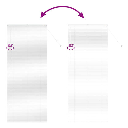 Persiana de Janela com cortinas Manual Branco Alumínio