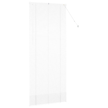 Persiana de Janela com cortinas Manual Branco Alumínio