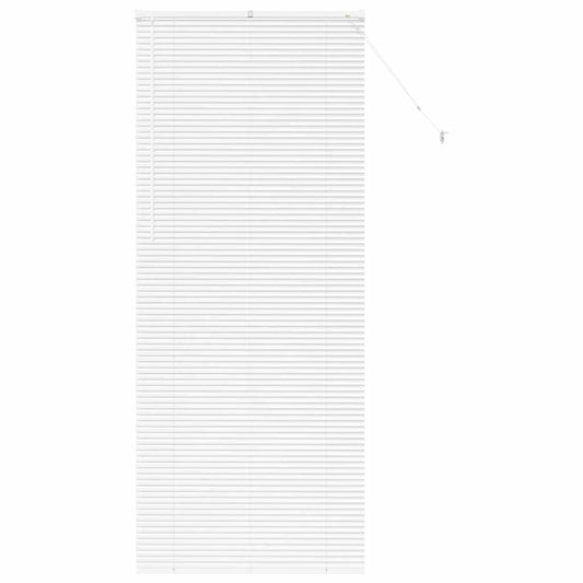 Persiana de Janela com cortinas Manual Branco Alumínio