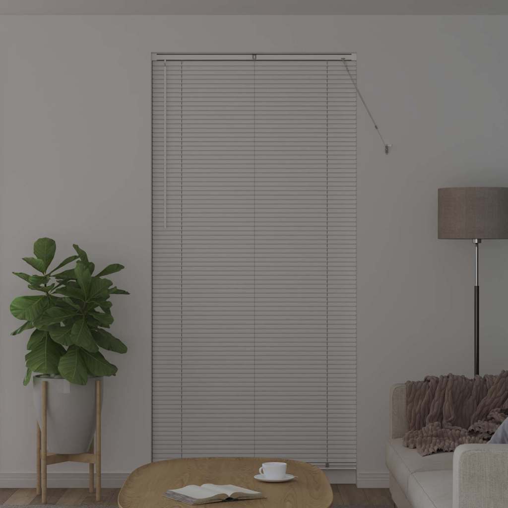 Persiana de Janela com cortinas Manual Branco Alumínio