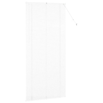 Persiana de Janela com cortinas Manual Branco Alumínio