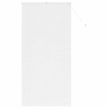 Persiana de Janela com cortinas Manual Branco Alumínio