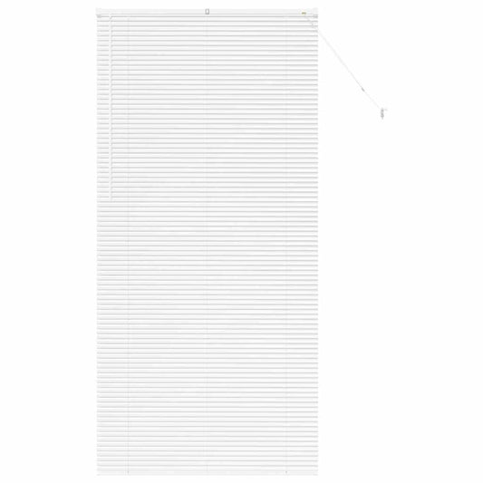 Persiana de Janela com cortinas Manual Branco Alumínio