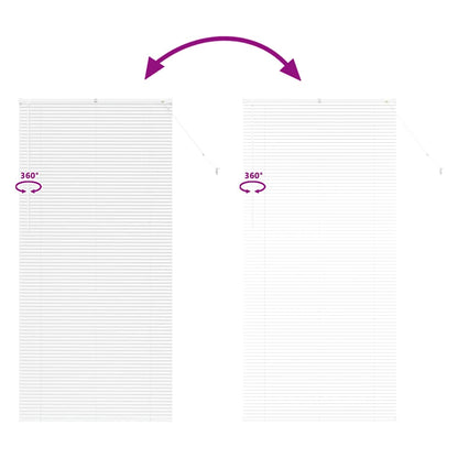Persiana de Janela com cortinas Manual Branco Alumínio