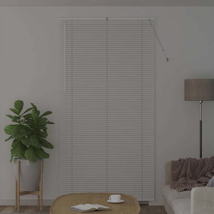 Persiana de Janela com cortinas Manual Branco Alumínio