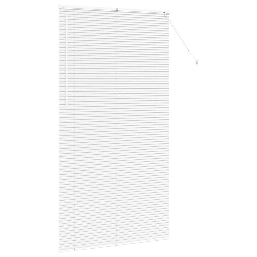 Persiana de Janela com cortinas Manual Branco Alumínio