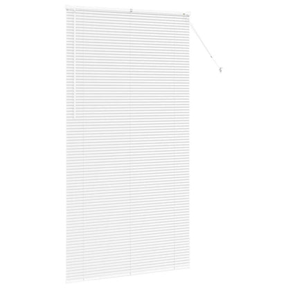Persiana de Janela com cortinas Manual Branco Alumínio