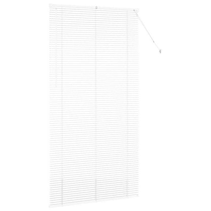 Persiana de Janela com cortinas Manual Branco Alumínio