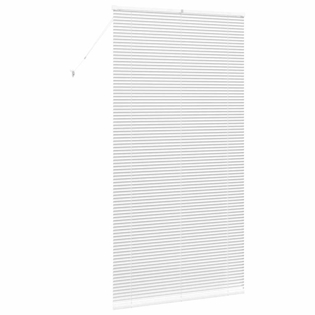 Persiana de Janela com cortinas Manual Branco Alumínio