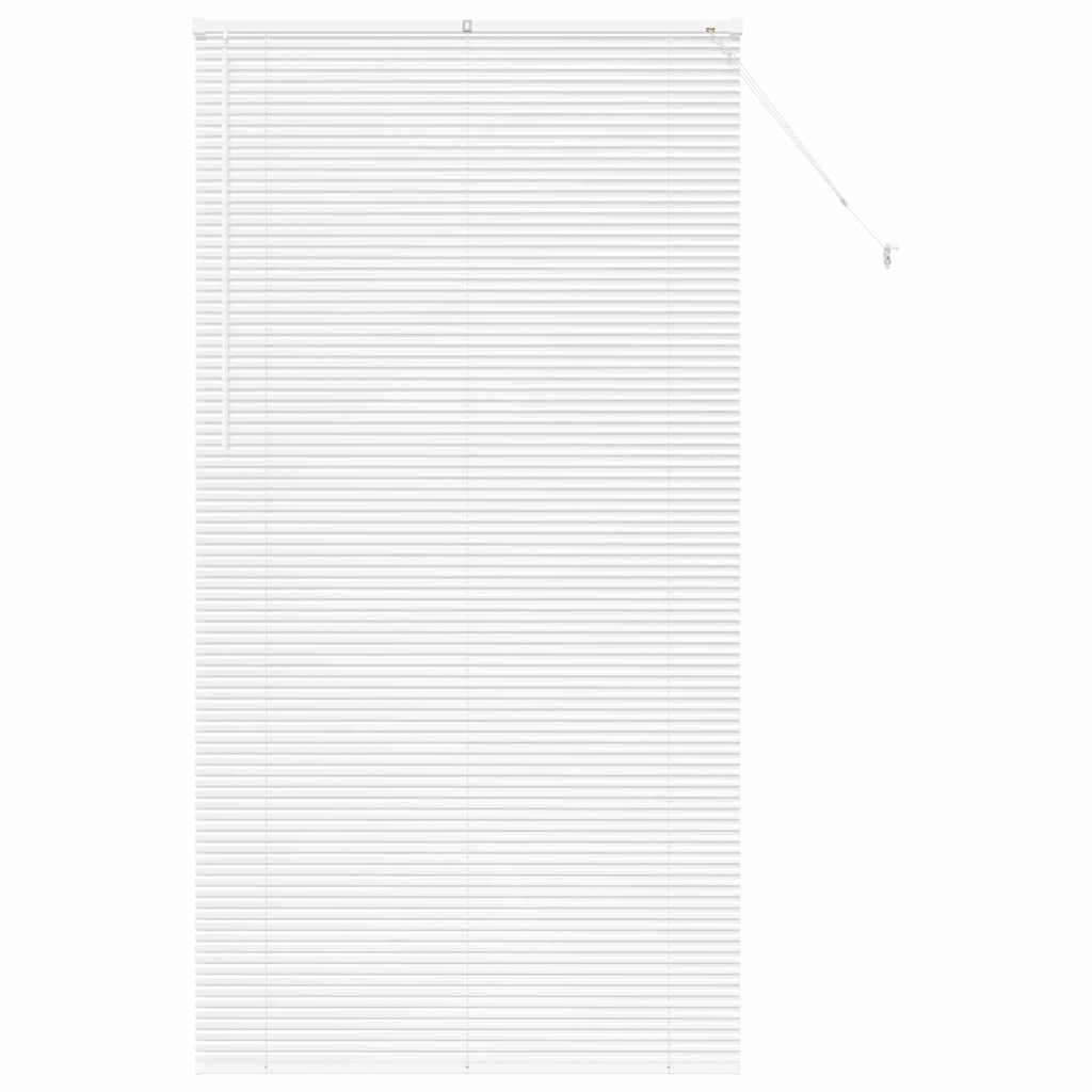 Persiana de Janela com cortinas Manual Branco Alumínio