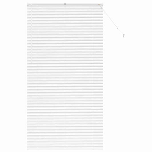 Persiana de Janela com cortinas Manual Branco Alumínio