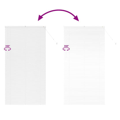 Persiana de Janela com cortinas Manual Branco Alumínio
