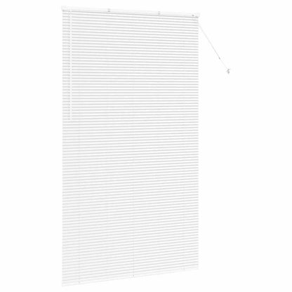 Persiana de Janela com cortinas Manual Branco Alumínio