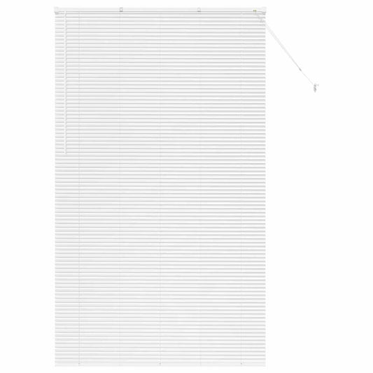 Persiana de Janela com cortinas Manual Branco Alumínio