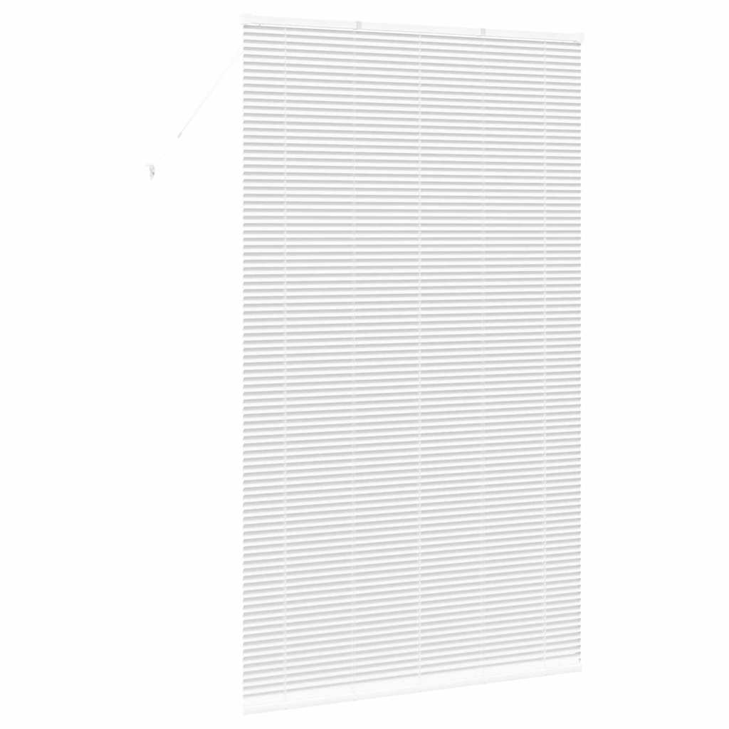 Persiana de Janela com cortinas Manual Branco Alumínio