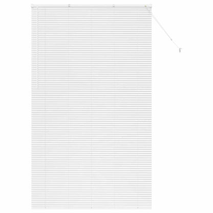 Persiana de Janela com cortinas Manual Branco Alumínio