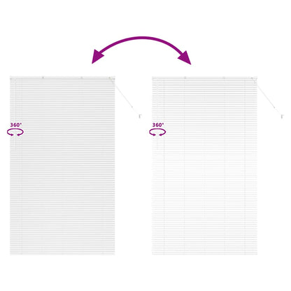 Persiana de Janela com cortinas Manual Branco Alumínio