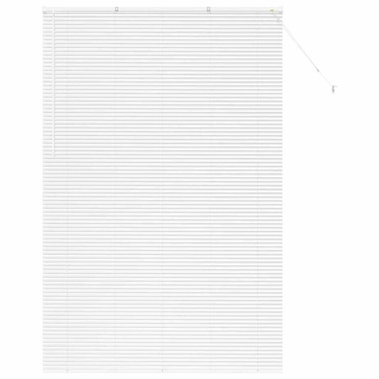 Persiana de Janela com cortinas Manual Branco Alumínio