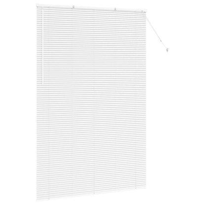 Persiana de Janela com cortinas Manual Branco Alumínio