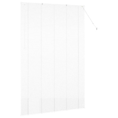 Persiana de Janela com cortinas Manual Branco Alumínio
