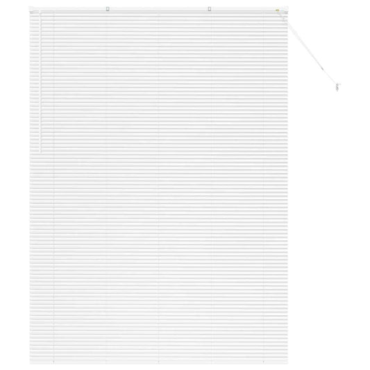 Persiana de Janela com cortinas Manual Branco Alumínio