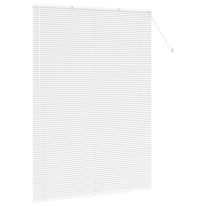 Persiana de Janela com cortinas Manual Branco Alumínio