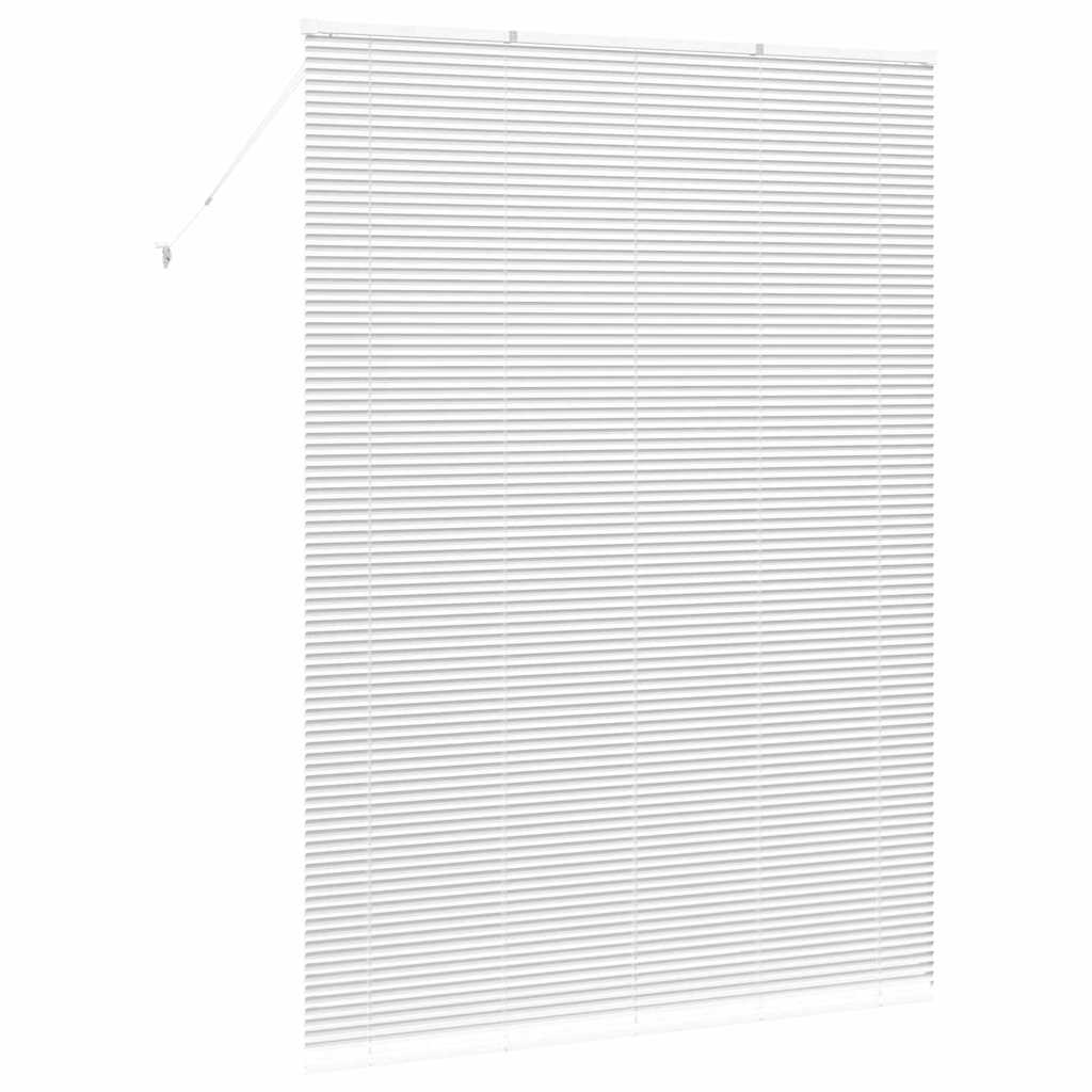 Persiana de Janela com cortinas Manual Branco Alumínio