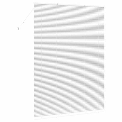 Persiana de Janela com cortinas Manual Branco Alumínio