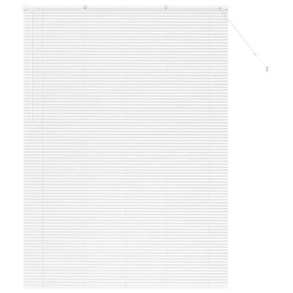 Persiana de Janela com cortinas Manual Branco Alumínio