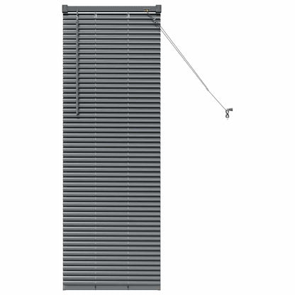 Persiana de Janela com cortinas Manual Cinzento escuro Alumínio