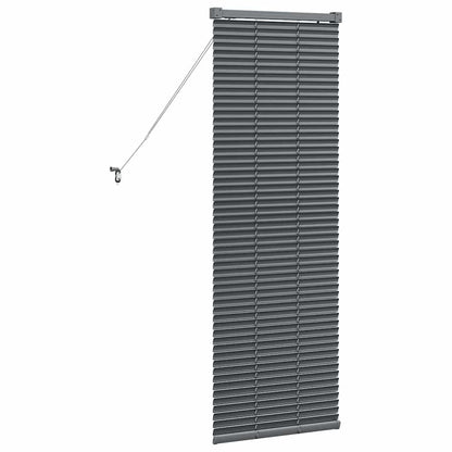 Persiana de Janela com cortinas Manual Cinzento escuro Alumínio