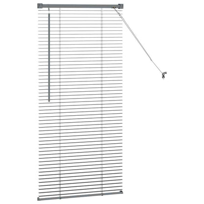 Persiana de Janela com cortinas Manual Cinzento escuro Alumínio