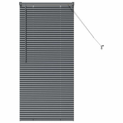 Persiana de Janela com cortinas Manual Cinzento escuro Alumínio