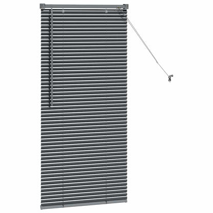Persiana de Janela com cortinas Manual Cinzento escuro Alumínio