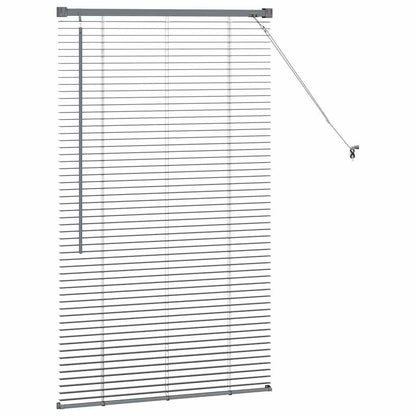 Persiana de Janela com cortinas Manual Cinzento escuro Alumínio