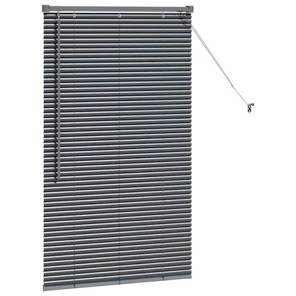 Persiana de Janela com cortinas Manual Cinzento escuro Alumínio
