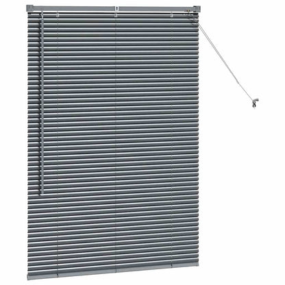 Persiana de Janela com cortinas Manual Cinzento escuro Alumínio