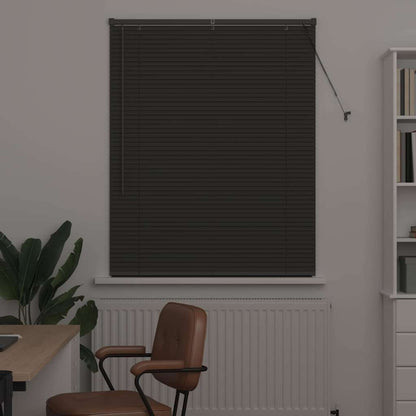 Persiana de Janela com cortinas Manual Cinzento escuro Alumínio