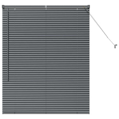 Persiana de Janela com cortinas Manual Cinzento escuro Alumínio