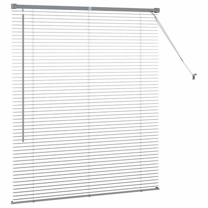 Persiana de Janela com cortinas Manual Cinzento escuro Alumínio