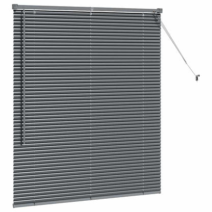 Persiana de Janela com cortinas Manual Cinzento escuro Alumínio
