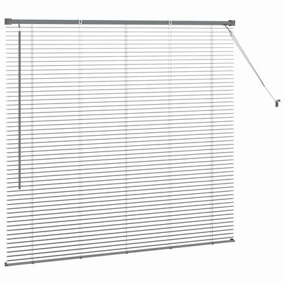 Persiana de Janela com cortinas Manual Cinzento escuro Alumínio