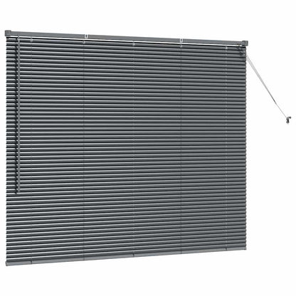 Persiana de Janela com cortinas Manual Cinzento escuro Alumínio