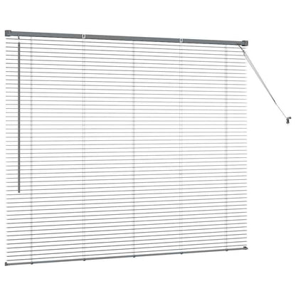 Persiana de Janela com cortinas Manual Cinzento escuro Alumínio