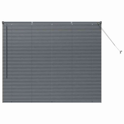 Persiana de Janela com cortinas Manual Cinzento escuro Alumínio