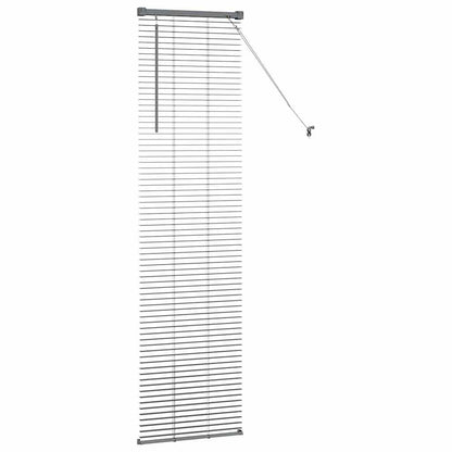 Persiana de Janela com cortinas Manual Cinzento escuro Alumínio