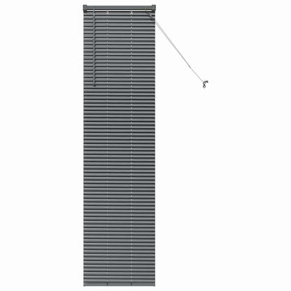 Persiana de Janela com cortinas Manual Cinzento escuro Alumínio
